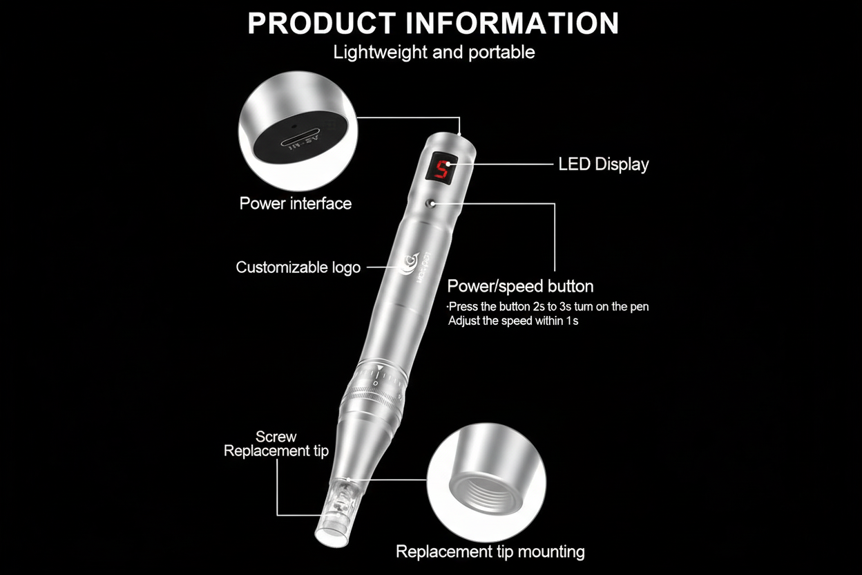 Product Information Diagram - Black Background