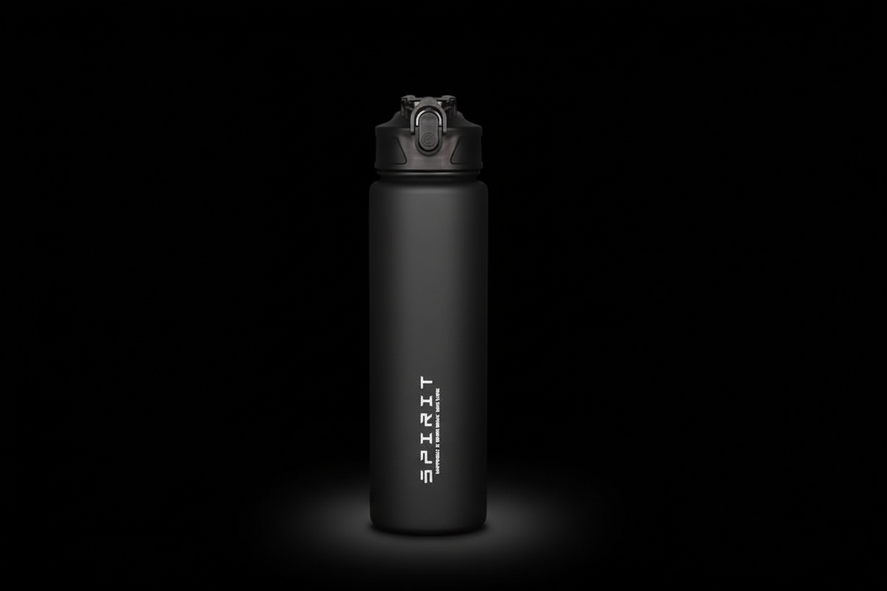 Black water bottle