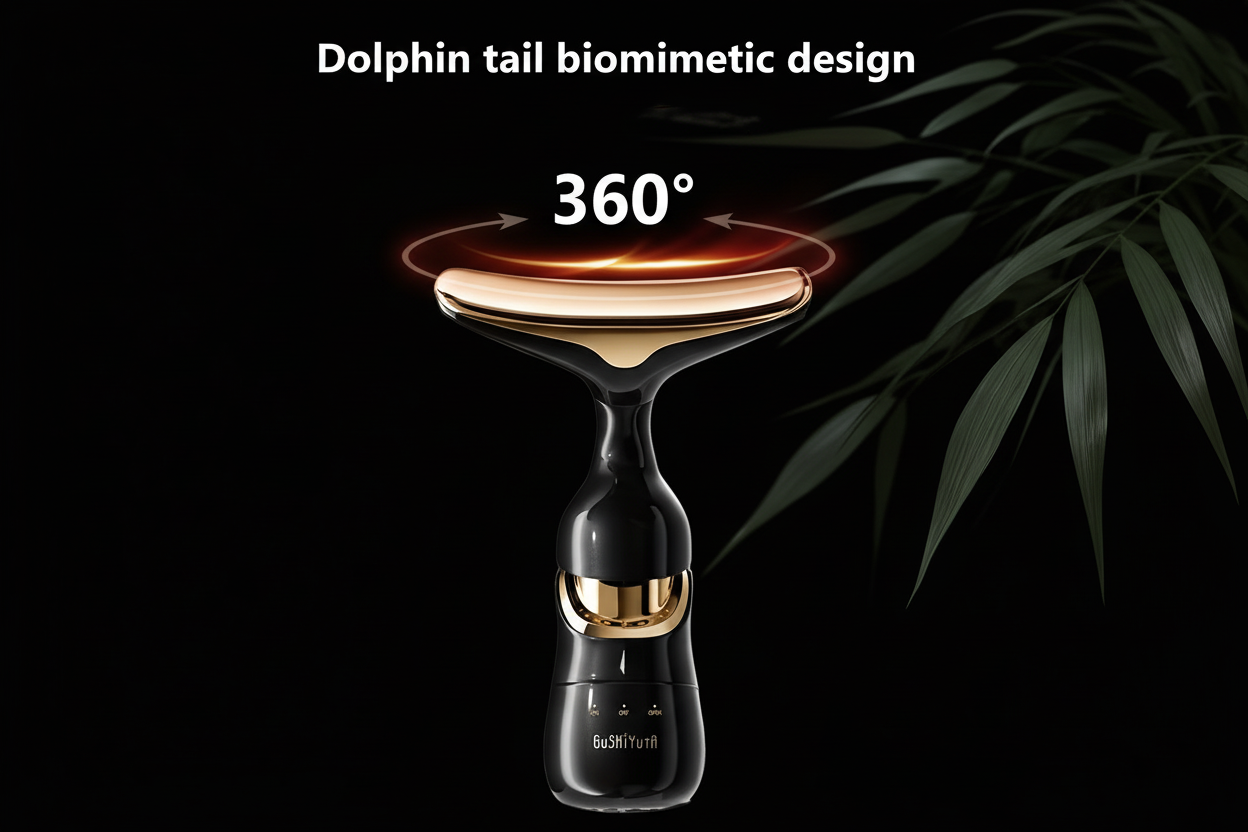 Dolphin Tail 360° Design - Black Background