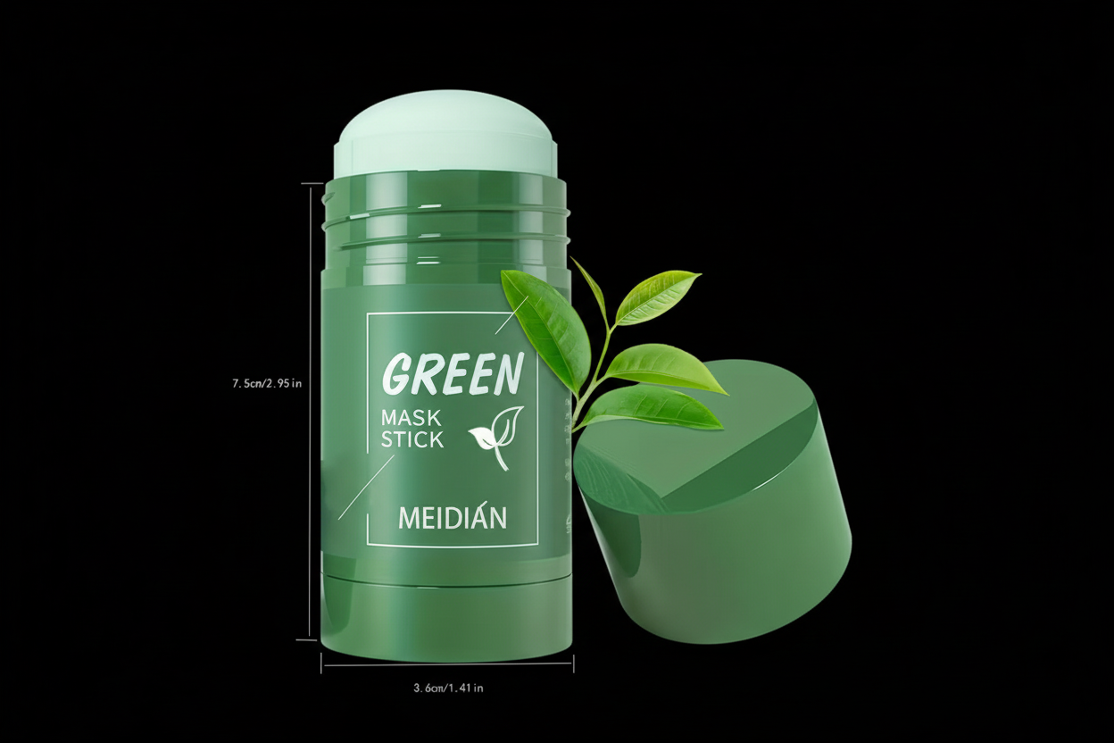 Green mask stick with dimensions