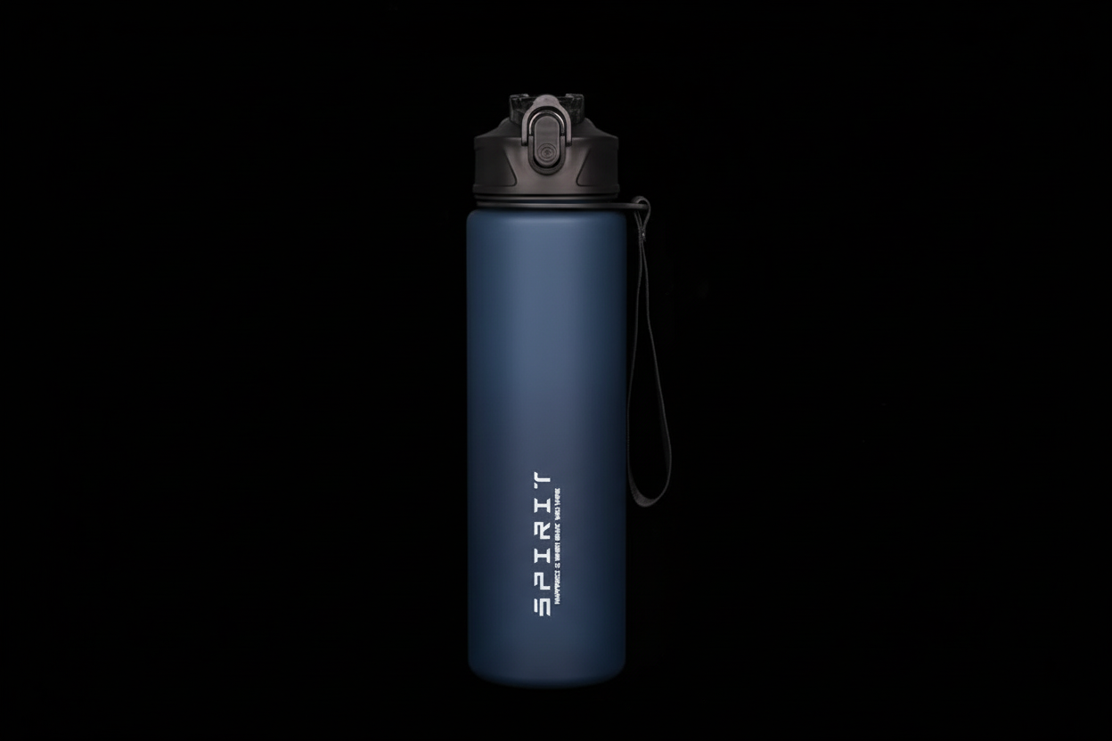 Navy blue water bottle