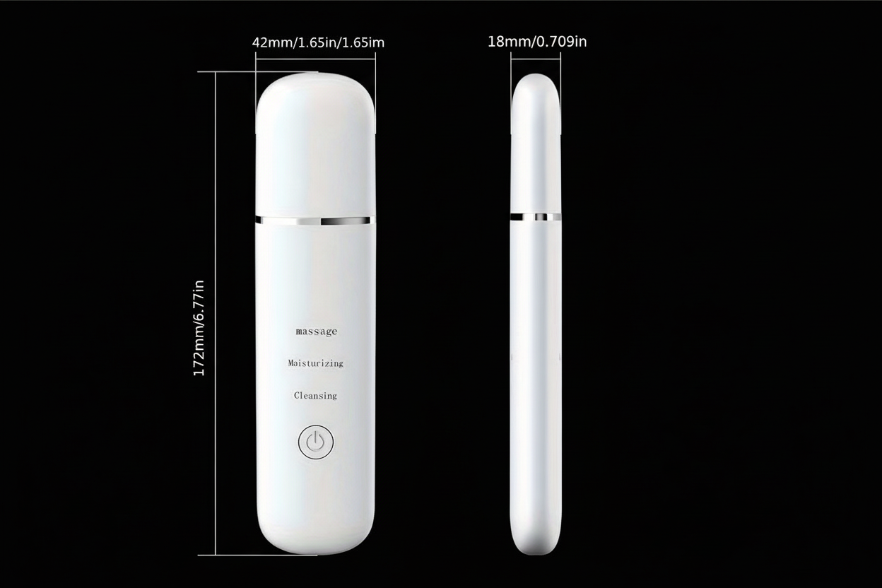 Product Dimensions - Black Background