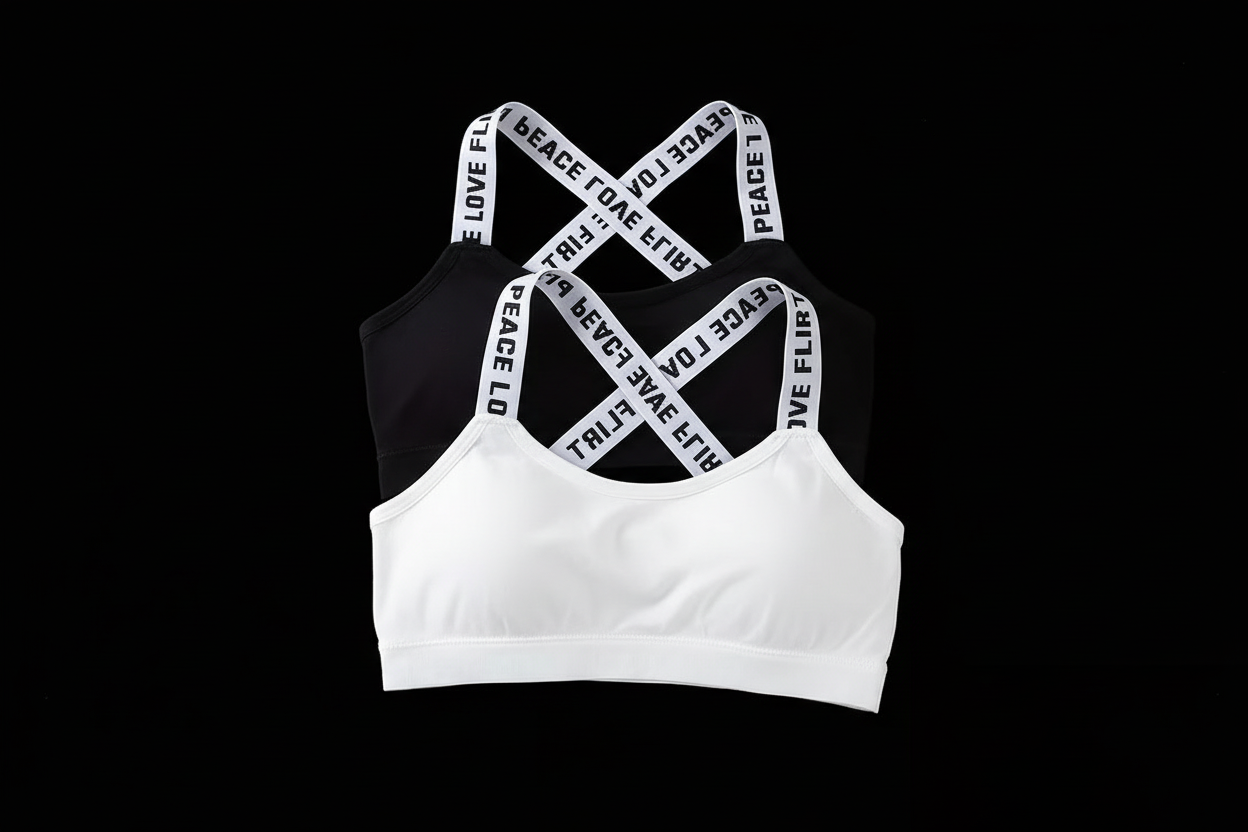 Sports bras flat lay