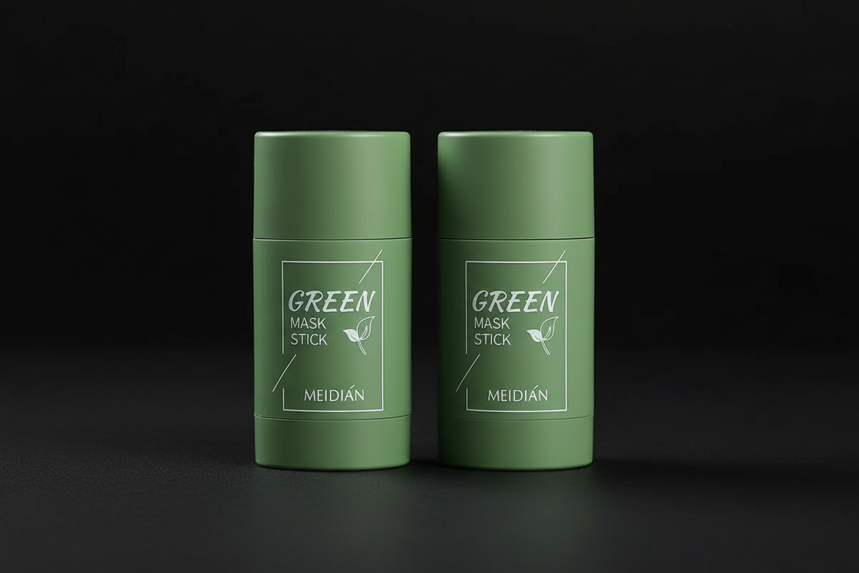 Two green mask sticks