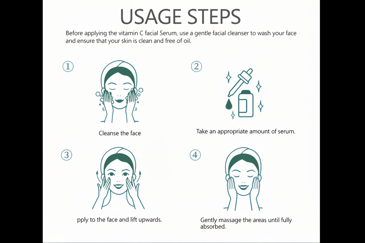 Usage steps with black background
